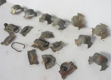 Vintage Brass Box Corners Mounts Hardware Bumpers Guards Trunk Edges Old Latch