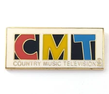 Country Music Television CMT Enamel Pin Media Promo Advertising Red Yellow Blue