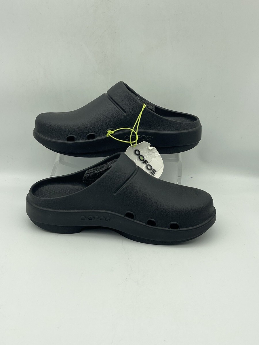 Oofos Men's OoCloog Slide Clogs Black| US M5 W7