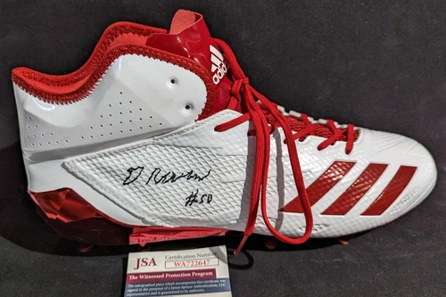 BUFFALO BILLS GREG ROUSSEAU AUTOGRAPHED SIGNED CLEAT JSA COA