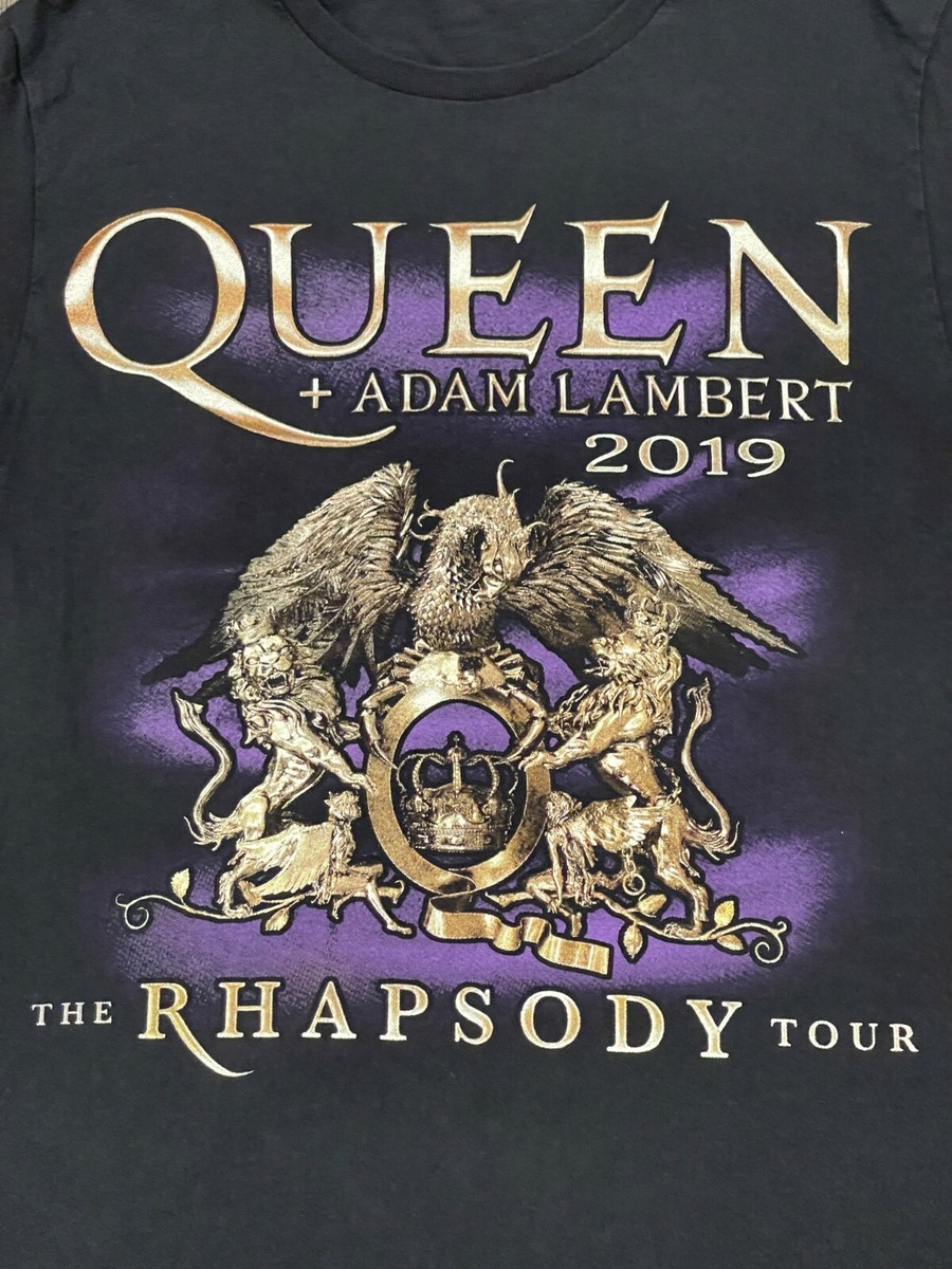 QUEEN + ADAM LAMBERT T-Shirt MEN'S SMALL S Black Tee 2019