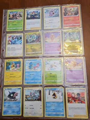 POKEMON CARDS LOT OF 32 IN VINYL BINDER PAGES IN EXCELLENT CONDITION