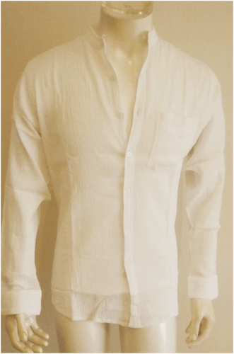  BNWT men cheese cloth gap shirt WHITE ,matching buttons long sleeveSize3XL - Afbeelding 1 van 5