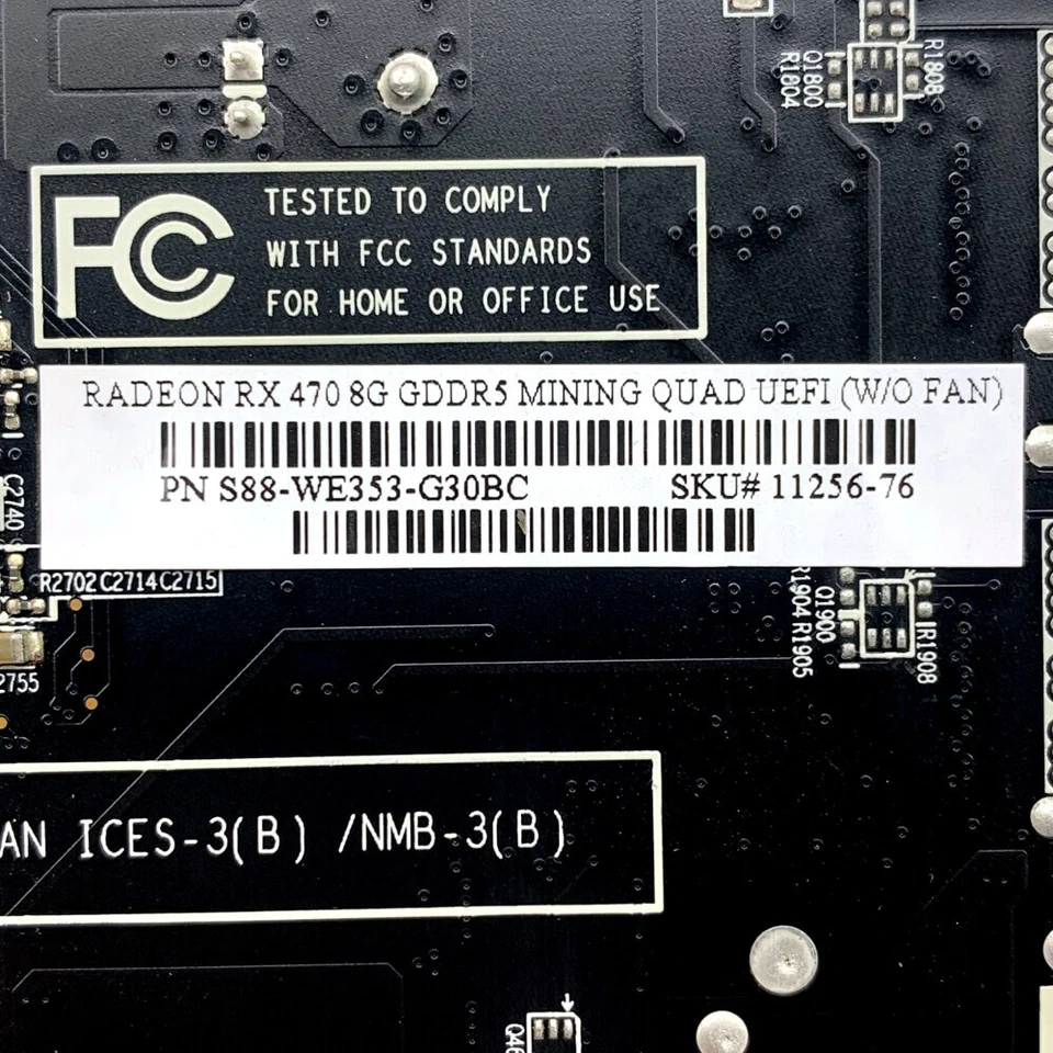 Custom Octominer X12ULTRA 12 GPU Crypto Mining Rig 2400W 4GB G3900 12x RX 470 - Image 4 of 4