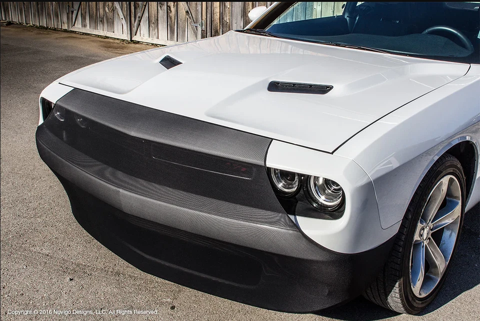 2008 - Actual Dodge Challenger parachoques nariz máscara malla NoviStretch fácil encendido y apagado Foto 3 de 4