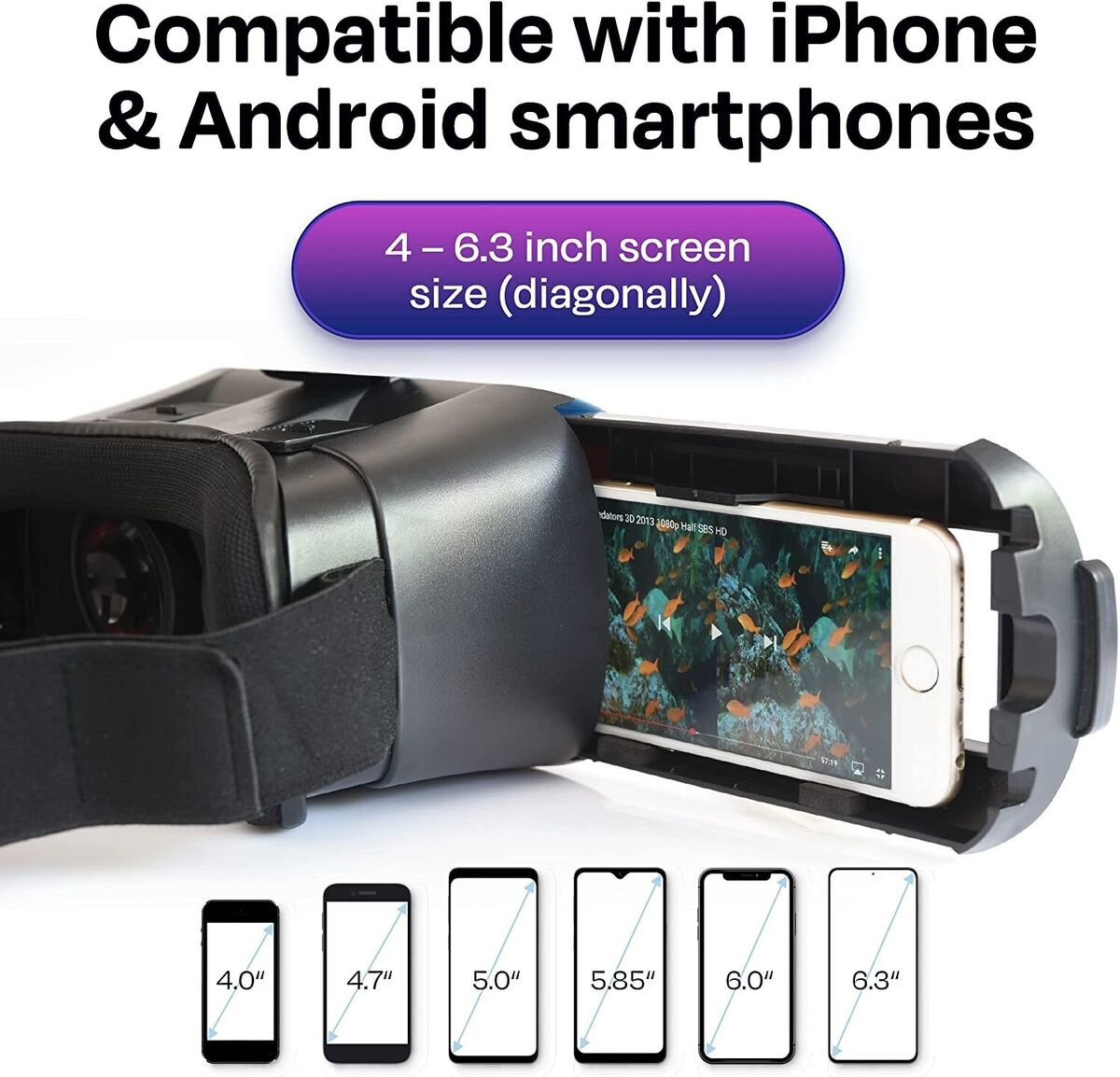 Gafas VR Gafas de realidad virtual compatibles con iPhone y