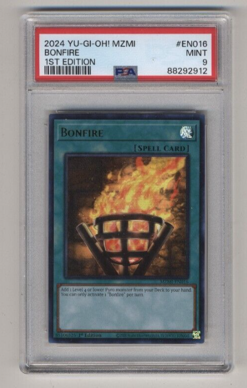 Yu-Gi-Oh Bonfire MZMI-EN016 PSA 9 1st Edition Maze of Millennia