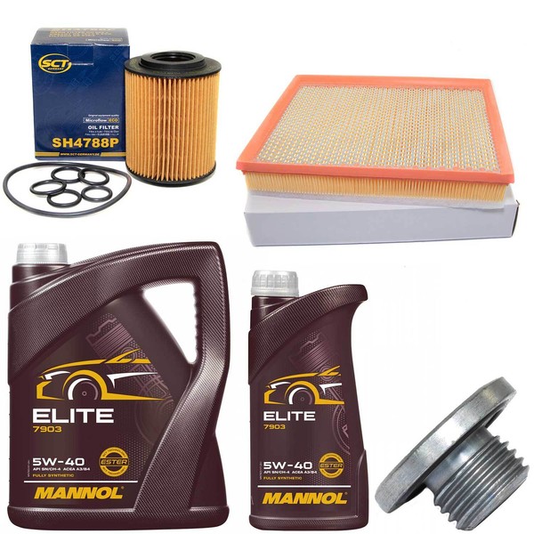 MotoröL Filter Set 5W40 6 Liter + ÖLablassschraube FüR Opel Astra H GTC 1.7 Cdti-image