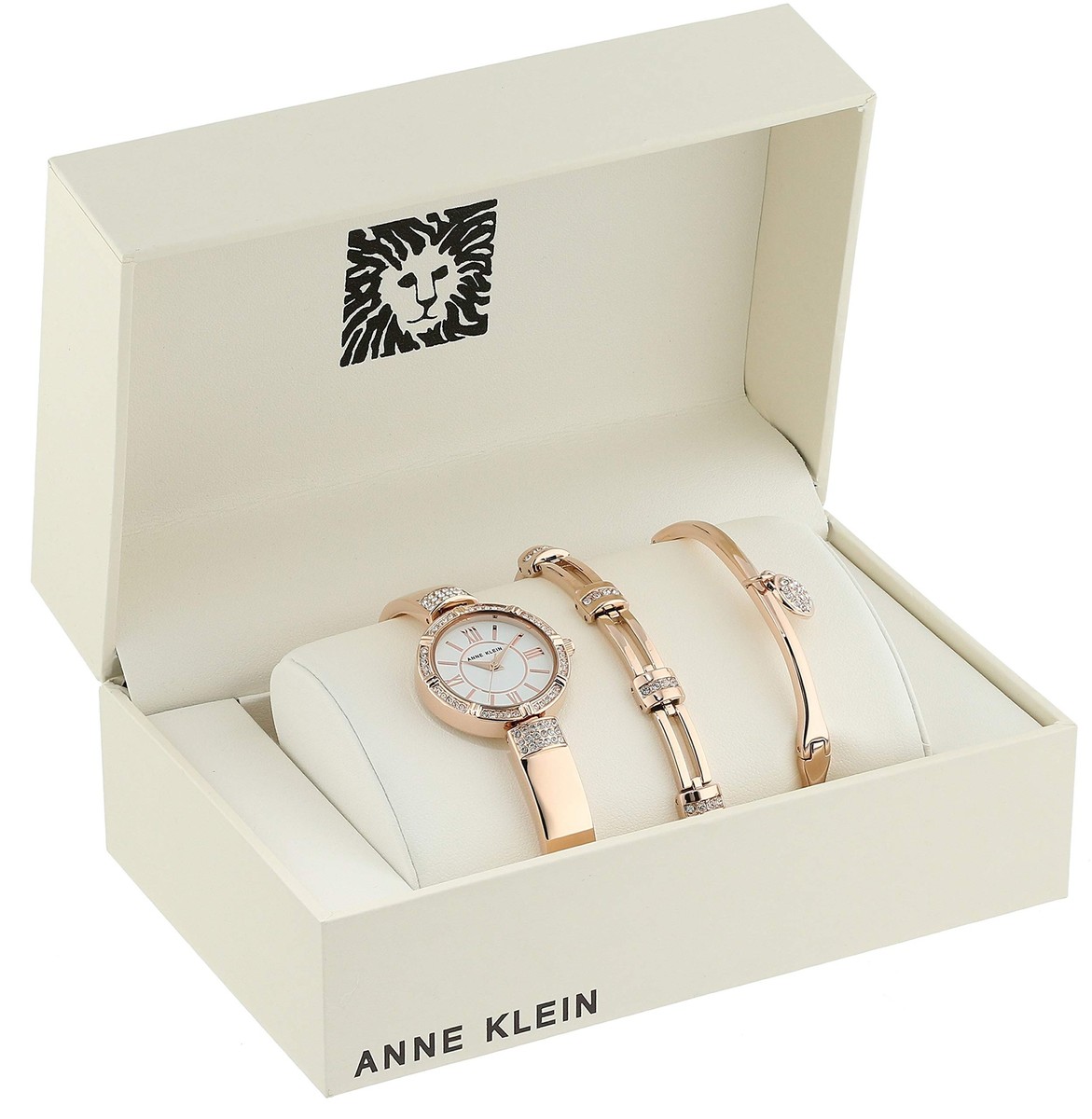 Anne Klein Women\'s Premium Crystal Accented Watch and Bracelet Set Gold New Anne Klein New York Crystal Accented Women main image 4