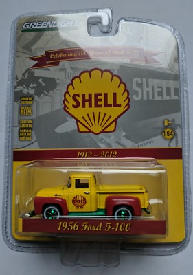 GREENLIGHT Celebrating SHELL USA 100th anniversary *CHASE*  1956 FORD F-100 NEW!