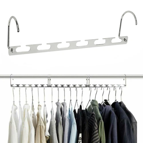 6Pcs Metal Wonder Closet Hanger Organizer Hook Space Saving Clothes Rack USStock - Picture 7 of 10