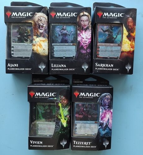SET OF 5 Planeswalker Decks Magic the Gathering CORE SET 2019 Each Has A Booster