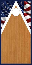 American Flag Wood LAMINATED Cornhole Wrap Bag Toss Skin Decal Sticker
