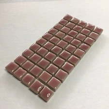 Dusty Rose Ceramic Mosaic Tiles - 3/8 inch - 50 Tiles - 10 mm - Arts and Craft