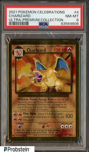 2021 Pokemon Celebrations UPC Gold Metal #4 Charizard PSA 8 NM-MT