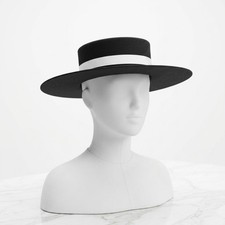 Melania Trump Inspired Wool Hat Elegant Wide ...