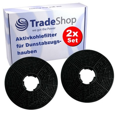 2x Aktivkohlefilter 105 x 25mm ersetzt Bomann KF563, Candy 35602288 49040117