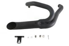 Black Wyatt Gatling 2 into 1 Exhaust Pipe Header Kit fits Harley Davidson