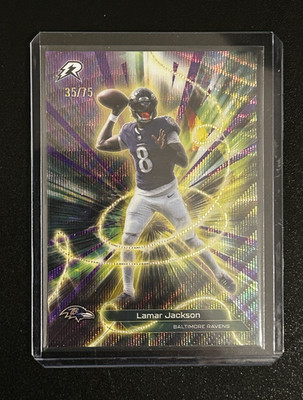 2025 Topps Resurgence Conductors Lamar Jackson Ravens Purple /75 color match
