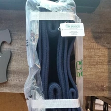  3-Pack Decorative Woven Storage Baskets for Shelves, Cube Bin Box Navy Blue