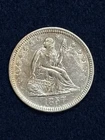 1857 Seated Liberty Quarter--Gorgeous AU Coin--Likely Cleaned