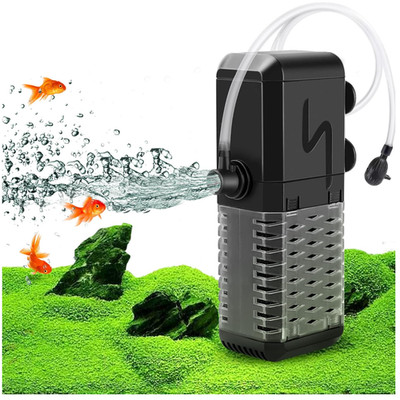 AQQA Aquarium Filter 600L H Schwammfilter 6W Leiser 30dB