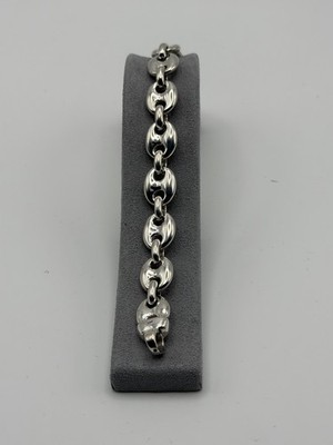 Silber Bohnen Armband 925 Sterling Silber Zustand OK Halb Massiv Vintage