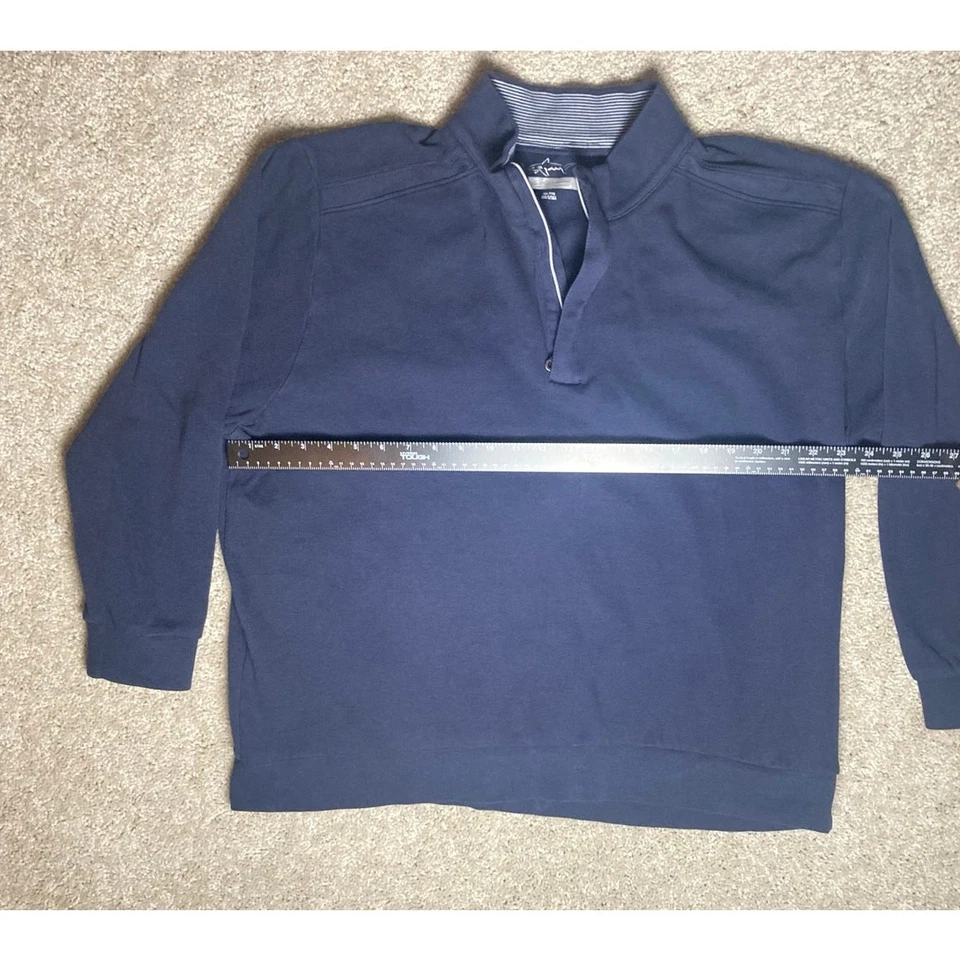 Greg Norman Mens Long Sleeve Blue 1/4 Zip Collared Golf Sweatshirt XXL - Image 3 of 4