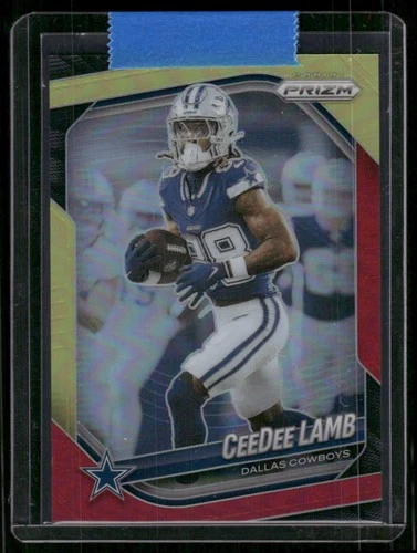 2025 Panini Prizm Football Red and Yellow CeeDee Lamb #154