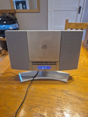 CD Player Denver MC-5220 HiFi Anlage Silber UKW Radio & Wecker
