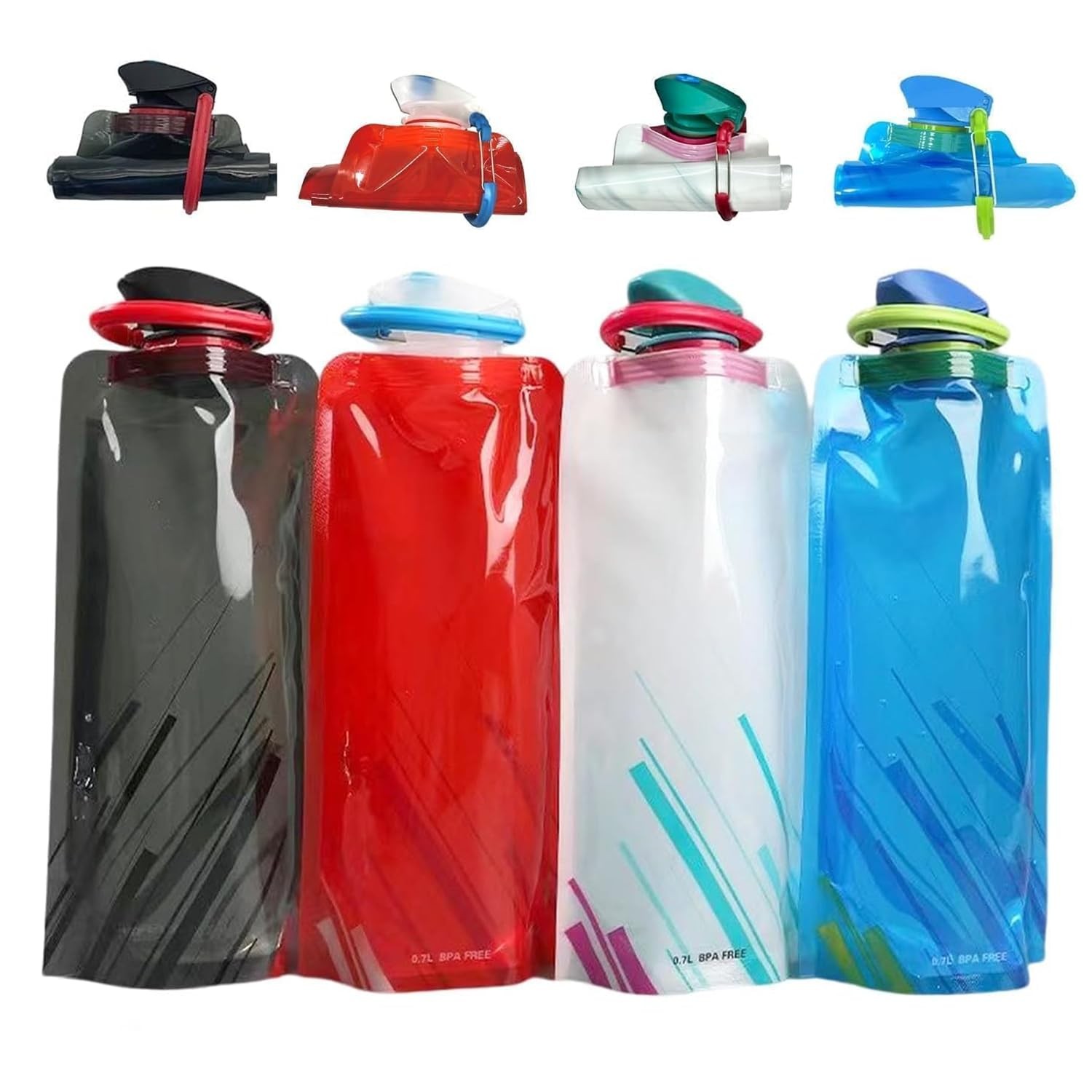 For Travel &ndash; 24oz Foldable Water Bottle With...