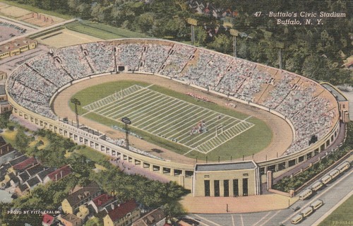 Vintage Souvenir I Postkarte Buffalo Civic Stadium Buffalo New York USA