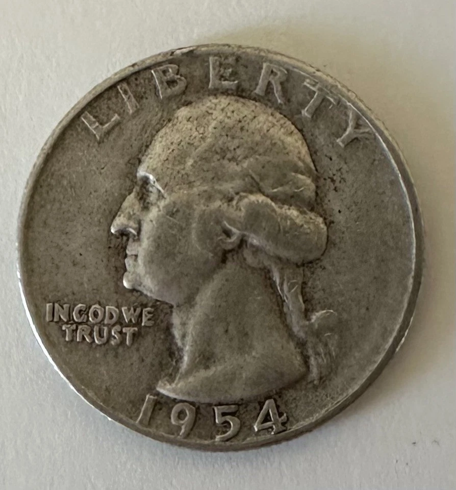 1954 S Washington Quarter Error Coin. DDR - Image 3 of 4