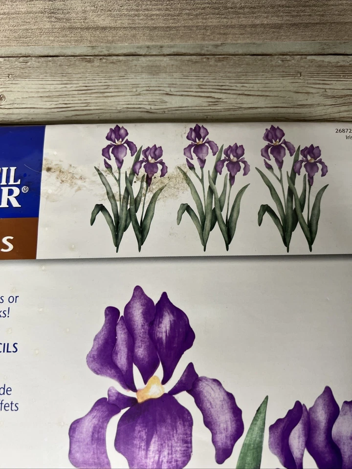 Vintage Plaid Stencil Decor Elements for Mural Stencil Iris Pattern #26872 - Image 3 of 4