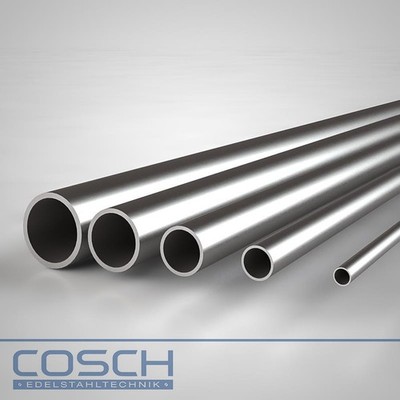 Edelstahl Rundrohr V2A geschliffen bis 2000 mm, Edelstahlrohr High Quality