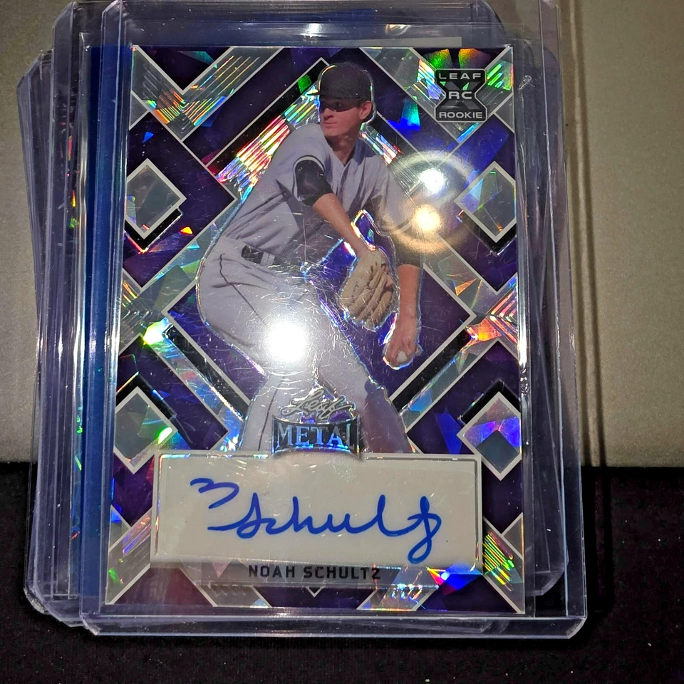 2022 PURPLE CRK ICE LEAF METAL BA-NS1 NOAH SCHULTZ RC AUTO 3/5 - CHICAGO - Image 3 of 4
