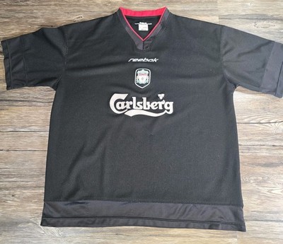REEBOK Liverpool FC Carlsberg Black Training Jersey Men's XL EUC