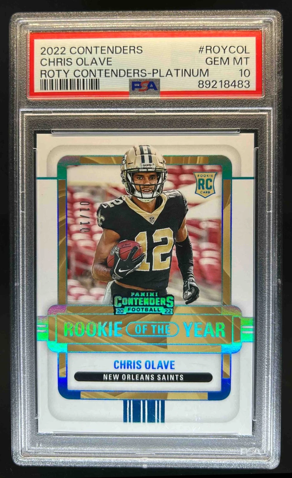 Chris Olave Panini Contenders Rookie of the Year Contenders #ROYCOL Platinum