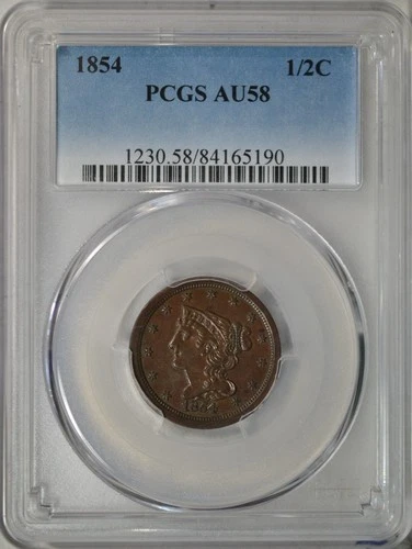 1854-P Half Cent — photo from the most recent tracked eBay sale