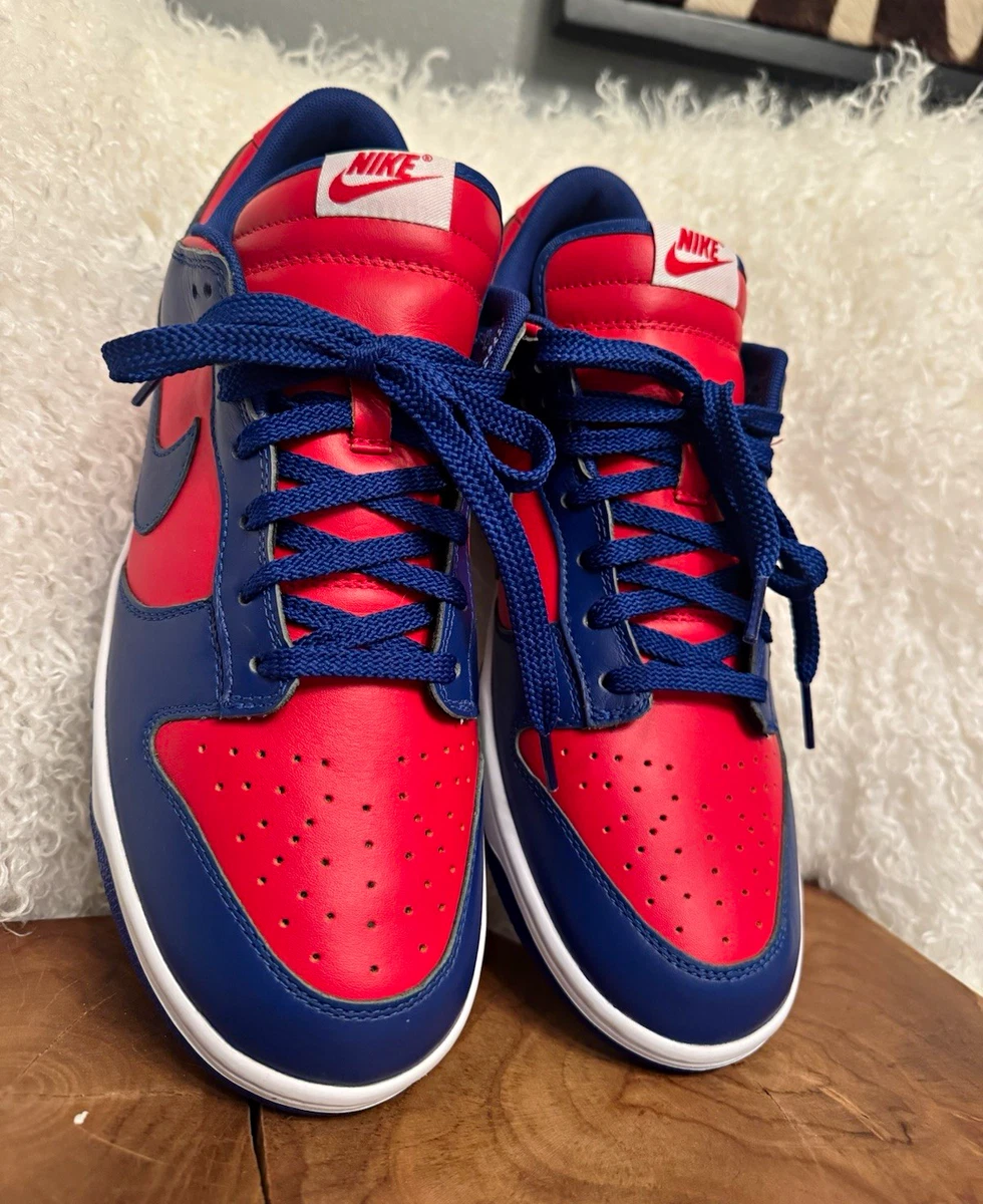 Nike Dunk Low White Red Blue for Sale | Authenticity Guaranteed | eBay