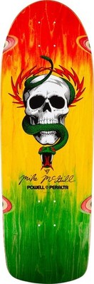Powell McGill Skull Snake Rasta Fade 10.0 x 30.125 Old School Skateboard Deck