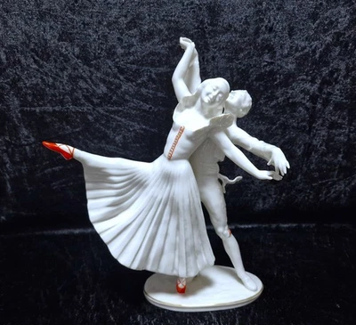 Hutschenreuther Porzellan Figur Tanzendes Paar - "Die roten Schuhe" - H.28,5 cm - Bild 1 von 4