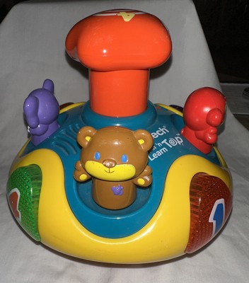 Vtech Spin 'n Learn Top Learning Teaching  Toy Animals & Numbers Colors Spintop