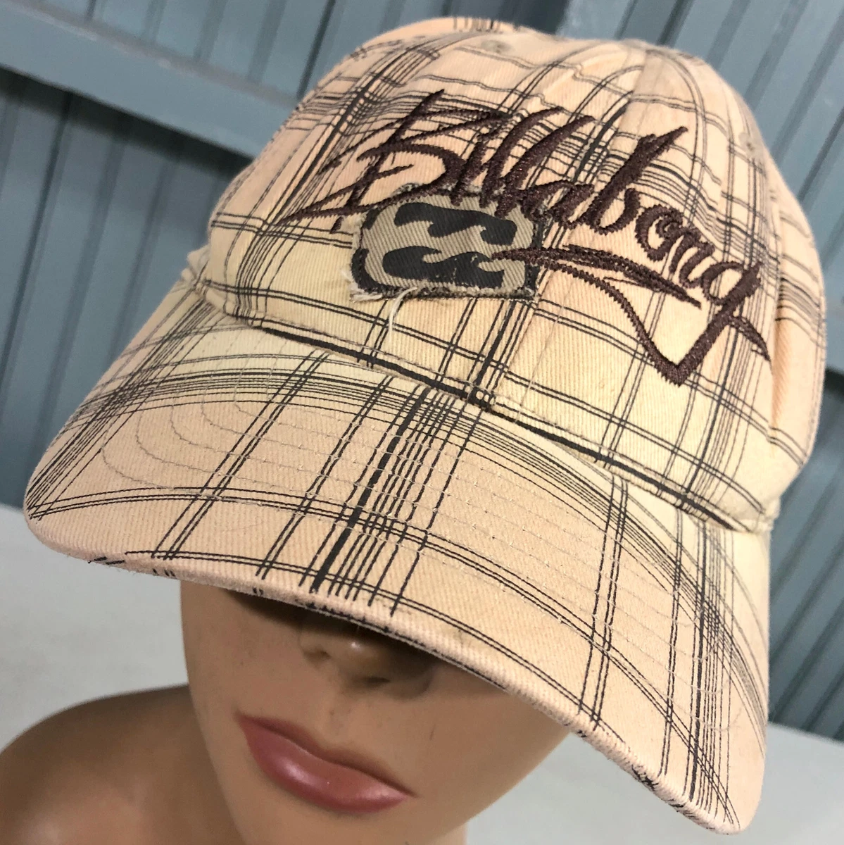 Billabong Plaid Flexfit Stretch Baseball Cap Hat | eBay