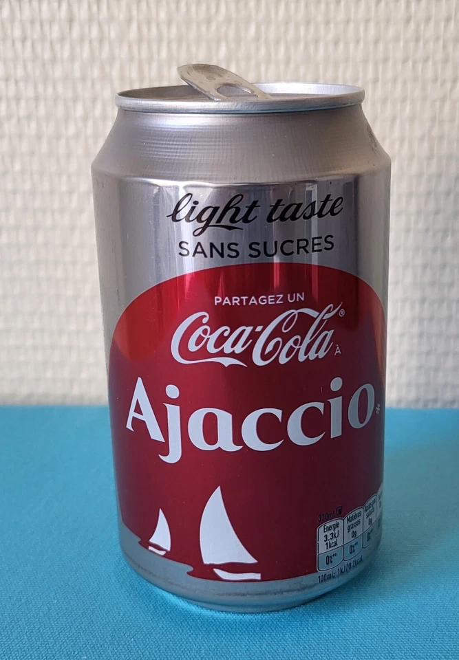 COCA COLA light CANETTE VIDE 33CL - VILLE AJACCIO - 2017 - Photo 1/1