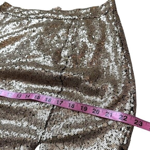 Brandi Land Womens Gold Sequin Asymmetrical Skirt Size L from Rent the Runway - Picture 6 of 7
