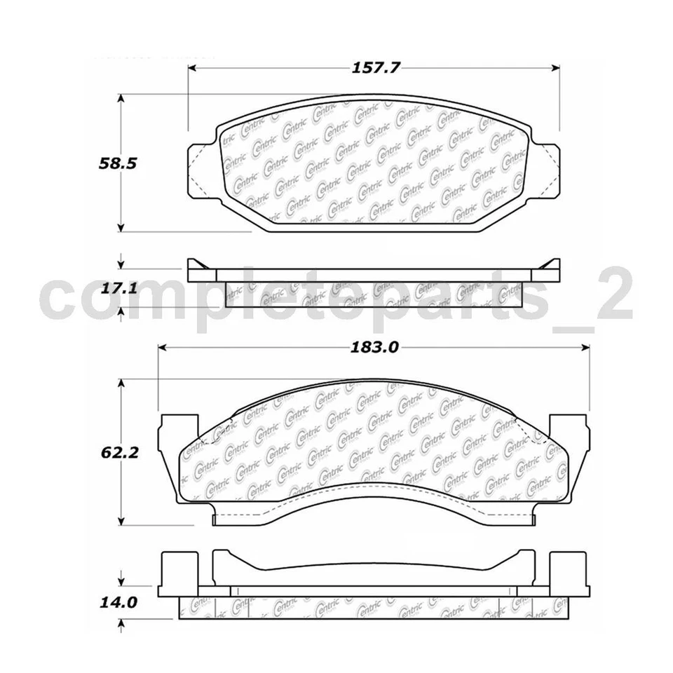 3 Front Brake PadsBrake Rotors Fits 1976 Ford Bronco F-100 F-150 - Image 3 of 4