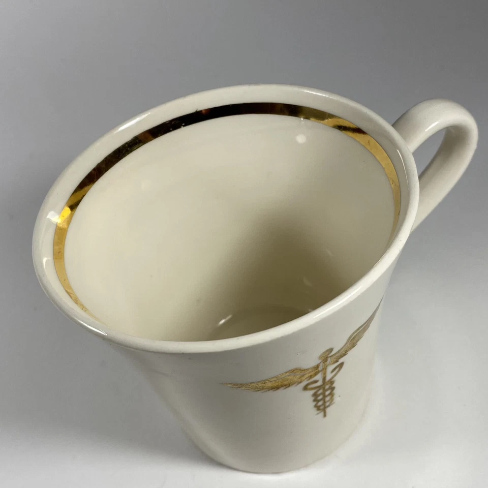 Taza de café Schuman Drug Gold Caduceus de colección ~ recuerdos farmacéuticos Foto 2 de 4