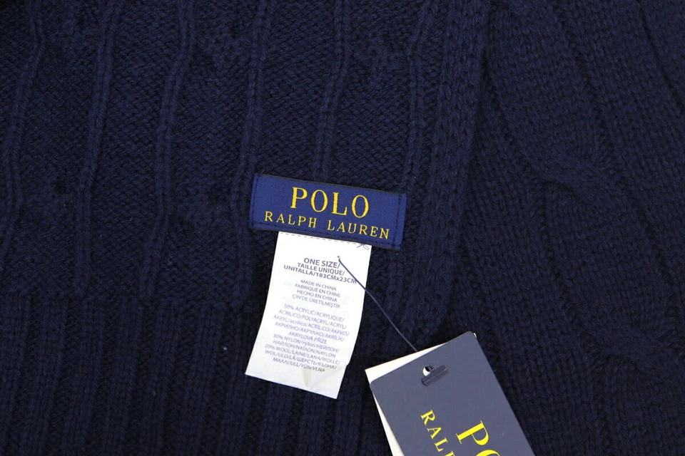 Polo Ralph Lauren Polo Bear Preppy Bear Bufanda Punto Cable - Azul Marino Foto 3 de 3