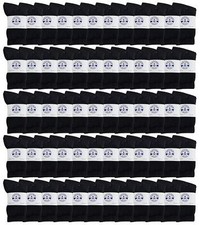180 PK Yacht  Smith Kids Premium Cotton Crew Socks Black 6-8 - Boys Crew Sock